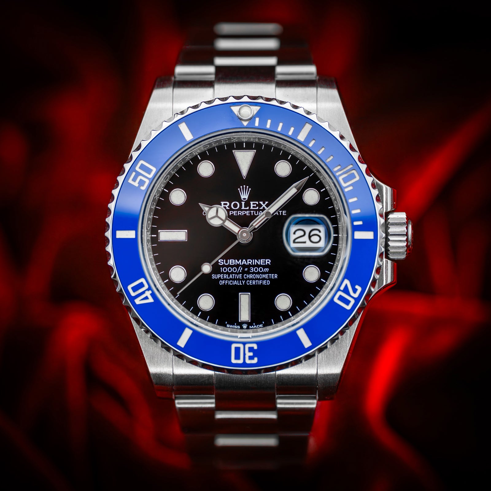 Rolex Submariner Date Cookie Monster Stainless Steel Blue Bezel